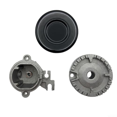 Sisinkal 3-teiliges Gasherd-Brenner-Abdeckungs-Set, Kochgeschirr, Hutdeckel, Upgrade-Kit für die meisten Gasbereiche, Eisen 55 mm, 75 mm, 100 mm (konkav 75) von SiSinkal