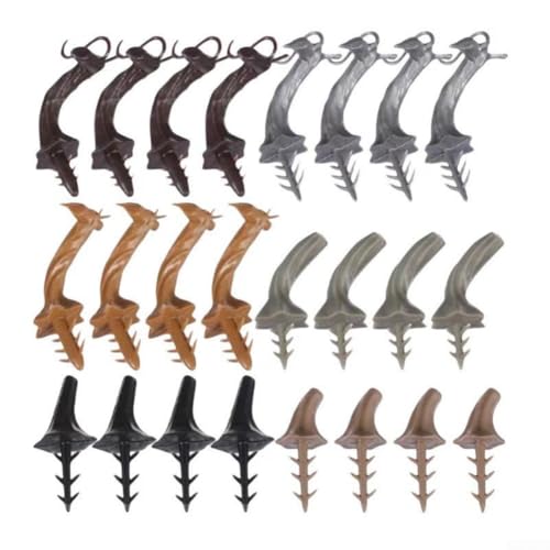 Sisinkal 48 Stück künstliche Kürbisstiele DIY Kürbisstiele für Herbstdekorationen Halloween Thanksgiving Bastelbedarf Heimdekoration Zubehör Kunststoff Material (A) von SiSinkal