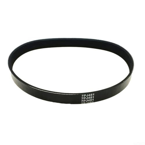 Sisinkal 7PJ451 Antriebsriemen für Bosch Rotak 320 Rasenmäher, 7 Rippen, 16 mm breit, 451 mm Umfang, Poly-V-Riemen, Ersatzteil, schwarzes Gummi, kompatibles Rasenmäher-Zubehör (1 Stück) von SiSinkal