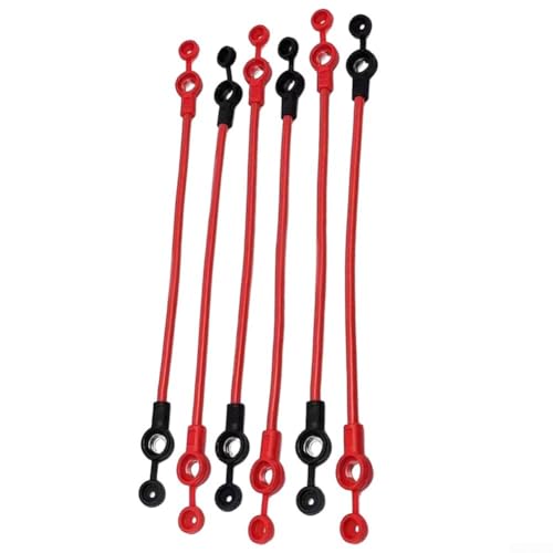 Sisinkal Batteriekabel für Elektrofahrräder, Kupfer, flexibles PVC, hohe Temperaturbeständigkeit, Autobatteriekabel für Golfwagen, Motorrad, 2,5/4/6, quadratisch, 20–25 cm, Rot, 6 Stück von SiSinkal