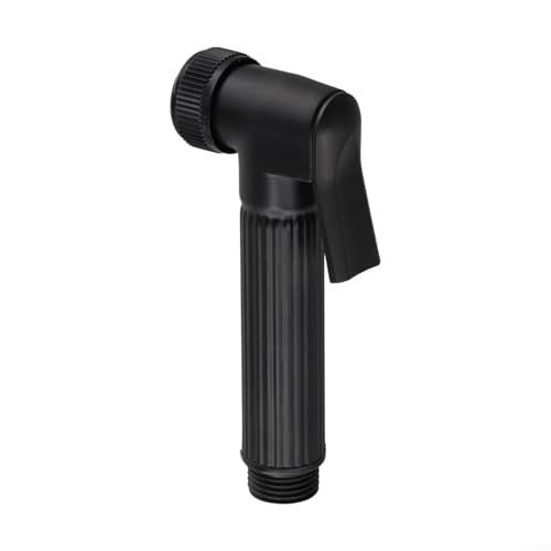 Sisinkal Chrome Douche Bidet WC-Spray, für Shattaf muslimische Duschkopf, Handbrause, Zinklegierung mit Trigger-Kontrolle, Wasserfluss, Standardanschluss (schwarz) von SiSinkal