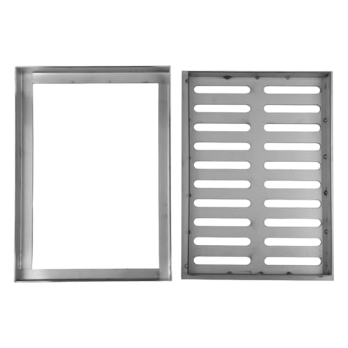 Sisinkal Edelstahl-Abflussabdeckung, rechteckig, Ablaufgitter, rutschfester Bodenablauf mit Rahmen, für Außenbereich, Terrasse, Garten, Pool, Gehweg, Doppellamellen-Design, 200 x 300 x 20 mm (200 x Sisinkal Edelstahl-Abflussabdeckung, rechteckig, Ablaufgitter, rutschfester Bodenablauf mit Rahmen, für Außenbereich, Terrasse, Garten, Pool, Gehweg, Doppellamellen-Design, 200 x 300 x 20 mm (200 x von SiSinkal