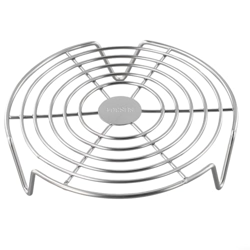 Sisinkal Edelstahl Dampfgarer Rack Topf Dampftablett Knödel Eier Grill Ständer Multifunktional Kochen Utensil Küche Gadget Lebensmittel Dämpfen Halter Geschirrspüler (16 cm) von SiSinkal