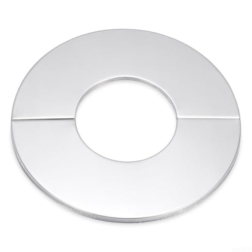 Sisinkal Edelstahl-Rohr-Wandabdeckungen, dekorative Abdeckung, silberfarben, hitzebeständig, für Wasserrohre, Gasleitungen, Winkelventile, Heizungsrohre, Armaturen, Heizkörper (65 x 23 mm) von SiSinkal