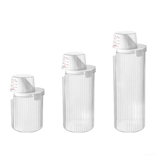 Sisinkal Frischhaltedose, Küchen-Organizer, Mülleimer mit Ausgießer, Messbecher, Deckel für Reis, Mehl, Zucker, Körner, Nüsse, Bohnen, Snacks, Müsli, Tierfutter, luftdichter Verschluss, transparent Sisinkal Frischhaltedose, Küchen-Organizer, Mülleimer mit Ausgießer, Messbecher, Deckel für Reis, Mehl, Zucker, Körner, Nüsse, Bohnen, Snacks, Müsli, Tierfutter, luftdichter Verschluss, transparent von SiSinkal