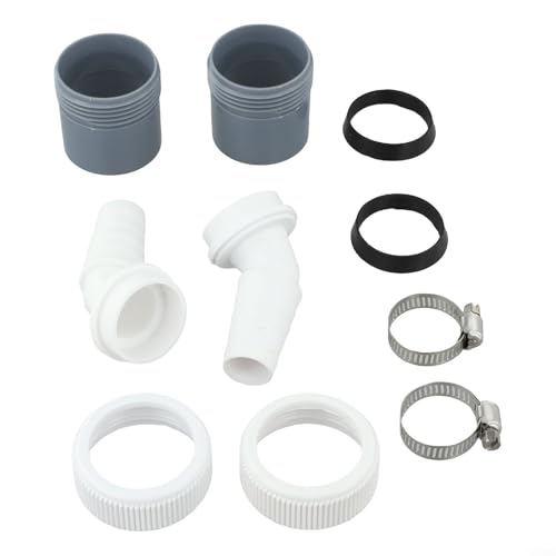 Sisinkal Geschirrspüler-Ablaufschlauch-Anschluss-Set, 18–24 mm Einlass 40 mm Auslass, PVC-Armaturen mit Dichtungen für Waschtisch von SiSinkal
