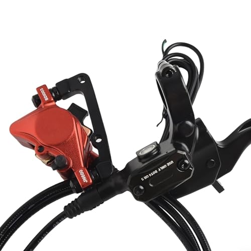 Sisinkal Hydraulisches Scheibenbremsen-Set vorne hinten Doppelschieber Hebel für E-Bike MTB Roller 160 mm Aluminiumlegierung Power Off System (hinten + vorne Set) von SiSinkal