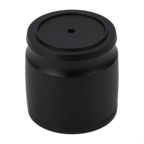 Sisinkal Kaffeedosierbecher, 58 mm Aluminiumlegierung Dosierringe Presse mit Deckel Kaffeefilterhalter Dosierbecher für Espressomaschine für Barista Werkzeug Pulververteiler (Schwarz) von SiSinkal