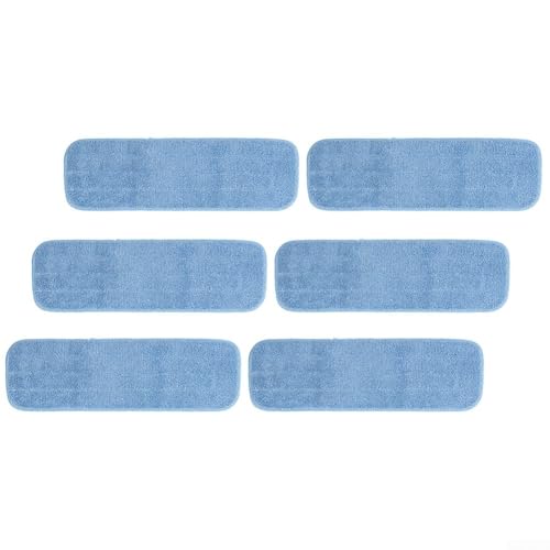 Sisinkal Mikrofaser Reinigungspad Wischmopp Ersatzköpfe waschbar wiederverwendbar für alle Sprühmopps Hartboden tiefenrein nass trocken wischen einfache Installation 45 x 14 cm blau(B) von SiSinkal