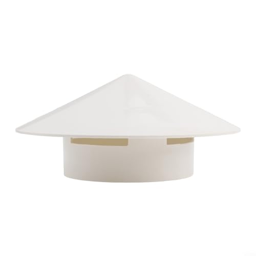 Sisinkal PVC-Dachlüftungsgitter, Regenkappe, runde Haube für 75–160 mm Rohre, wasserdichte Kaminabdeckung, Kuppel-Design, Kanalentlüftungskappe, für Heimwerker (75 mm) von SiSinkal
