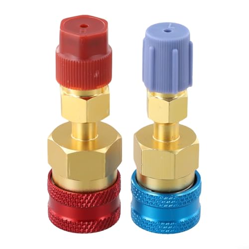 Sisinkal R1234YF auf R134A Adapter-Kit Schnellkupplungen High Low Side Umwandlung für Auto Klimaanlage AC Ladekrümmer Gauge Diagnose Check Recovery Evakuierung Arbeit von SiSinkal
