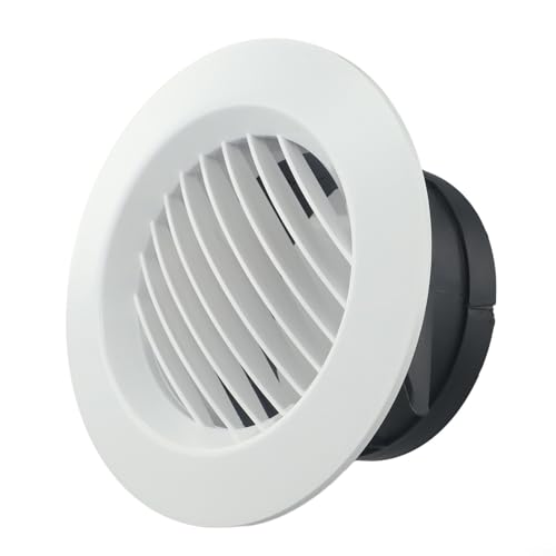 Sisinkal Runde verstellbare Lüftungsgitter-Abdeckung für die Wand im Innenraum – Lüftungsgitter-Abdeckung für Badezimmer und Büro, 75–200 mm (100 mm) von SiSinkal
