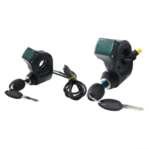Sisinkal Scooter Lenker Schalter Schloss Digitalanzeige Wasserdicht Elektrischer Schlüssel Schwarz ABS 10 Zoll Fahrradteil (A) von SiSinkal