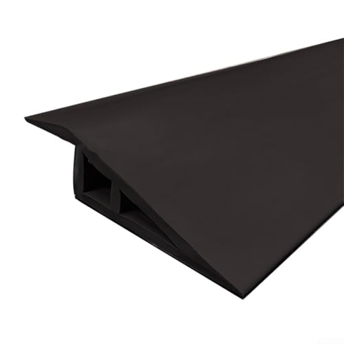 Sisinkal Teppichboden für Teppich, Laminat, Holz, Gummiböden, Übergang, Kantenstreifen, PVC, selbstklebend, Profil, 1 m Länge, 7 cm, Breite 15 mm (schwarz) von SiSinkal