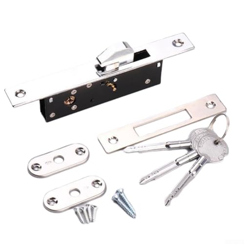 Sisinkal Türschloss, Diebstahlschutz, schmal, mit gekreuzten Schlüsseln, Aluminiumlegierung, Hardware für Fenster, Möbel, Van, Tor, Schuppen, Haken, Riegelschloss (HY-302A) von SiSinkal