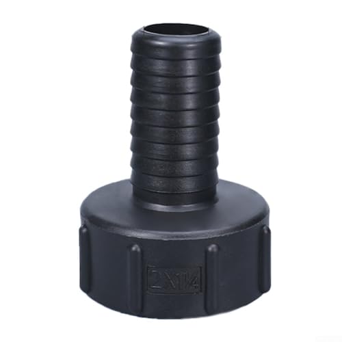 Sisinkal Wassertank-Anschluss mit Dichtung, IBC-Behälterarmaturen, Schlauchadapter, 12 mm/20 mm/32 mm, schwarzer Kunststoff, einfach anzuschrauben, Gartenwasserspeicher (32 mm) von SiSinkal