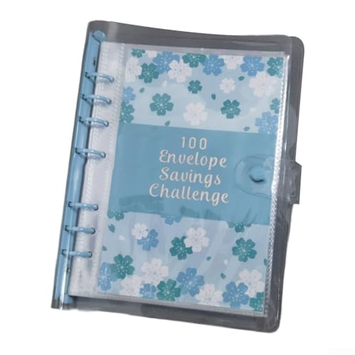 Sparorganisation leicht gemacht Die 100-Tage-Geldspar-Herausforderung in einem praktischen Ordner (blau) von SiSinkal