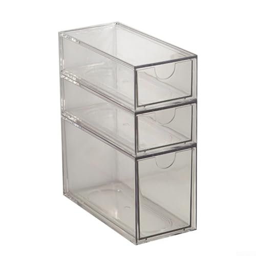 Transparenter Acryl-Schubladenschrank für den Schreibtisch, zum Organisieren von Bürobedarf und Handwerk (E) von SiSinkal