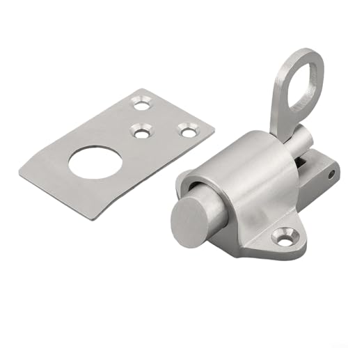 Türschloss, Federriegel, selbstschließend, Edelstahl, Sicherheitsriegel, Hardware-Mechanismus für Zuhause, Balkon, Fenster, Silber, rund, 47 x 47 mm Türschloss, Federriegel, selbstschließend, Edelstahl, Sicherheitsriegel, Hardware-Mechanismus für Zuhause, Balkon, Fenster, Silber, rund, 47 x 47 mm von SiSinkal