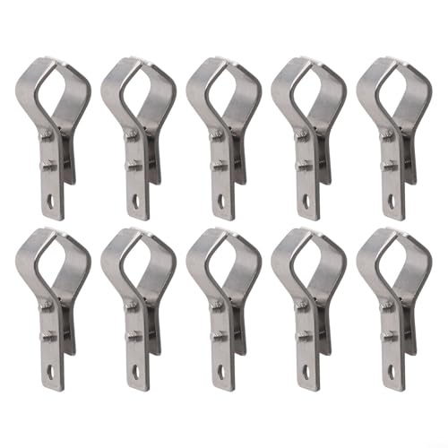 Verstellbare Edelstahl-Rohrschellen SS304, rostbeständig, Sonnenschutz, Netzstütze, Hardware, 16–26 mm Durchmesser, Outdoor-Strukturzubehör, 10 Stück von SiSinkal