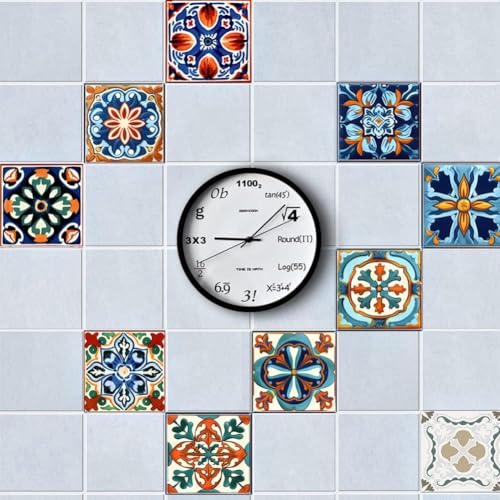 Verwandeln Sie Ihre Wände mit 24 marokkanischen Fliesenaufklebern aus PVC für einfache Anwendung (20 x 20 cm) von SiSinkal