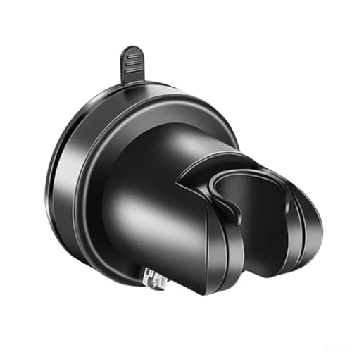 Wandhalterung für Duschkopf mit abnehmbarem Saugnapf, verstellbare ABS-Kunststoffhalterung für den Einsatz auf glatten Oberflächen wie Glas, Fliesen, Holz und Metall (schwarz) von SiSinkal