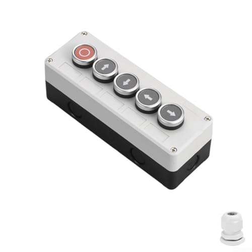 Wasserdichter Druckknopfschalter, Steuerbox 22 mm mit staubdichter Abdichtung, ABS- und Metallmaterialien, Nennstrom 10 A, Anti-Drop-Schrauben, Selbstrückstellung und selbstsichernde Betriebsmodi (3) von SiSinkal
