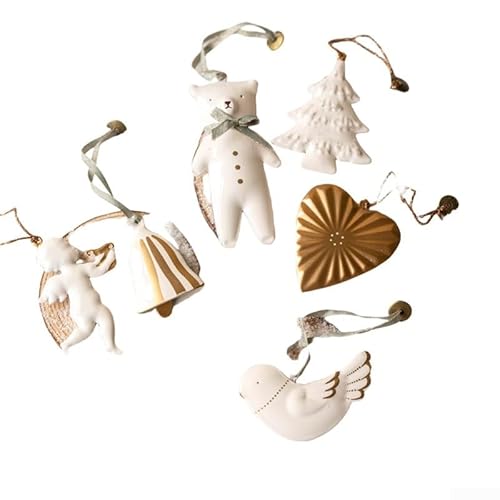 Weihnachtsanhänger-Set für Baum und Zuhause, hängende Dekorationen aus Eisenmaterial (Kombination drei) von SiSinkal