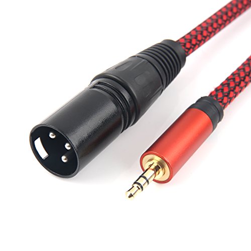 SiYear 3,5 mm (1/8 Zoll) Mini-Klinkenstecker TRS auf XLR-Männlich Smartphone zu Stereo-Mischpult Unausgeglichenes Mikrofonkabel (10 FT/ 3 m) von SiYear