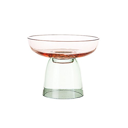 Sia Home Fashion 11 cm Glas Reverso Teelichthalter, grün/pink von Sia Home Fashion