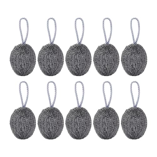 SiaBiced 10x Edelstahl Schrubber Stahl Schrubber für Grill Pfannen Töpfe von SiaBiced