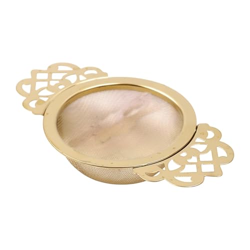 SiaBiced Fine Mesh Tea Sieb Tee Maker Accessoires Metall Sifter Mesh Sieb für Tea Topf, Gold von SiaBiced