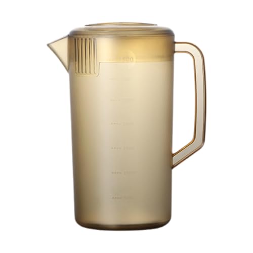 SiaBiced Getränkekrug mit Maß, Multifunktionaler Behälter für Säfte Und Kalte Getränke, 3500ml Braun von SiaBiced