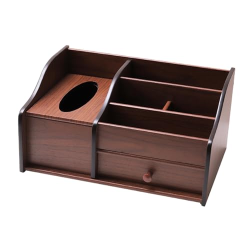 SiaBiced Holz Schreibtisch Organizer mit Schublade Schminktisch Container Fall Tissue Box von SiaBiced