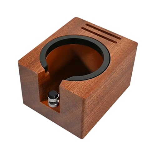 SiaBiced Kaffeestampferstation Als Tamper Halter Und Espresso Aufbewahrung Aus Holz mit Siebträger Ständer Und Höhenverstellbarer Ablage für Küchen Und Bäcker, Ohne Fass von SiaBiced