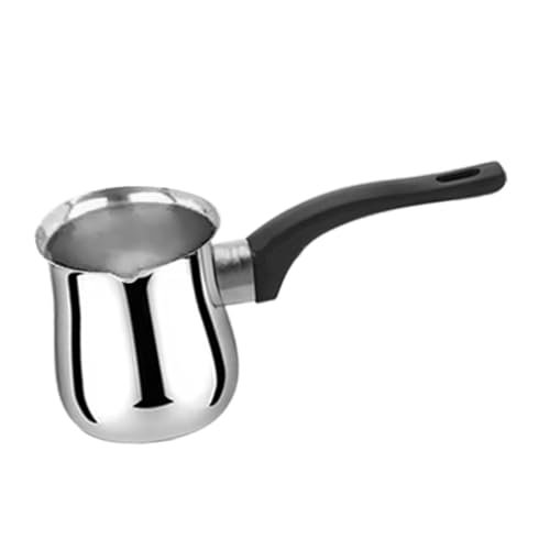 SiaBiced Türkische Kaffeekanne Edelstahl Ideal für Mokka, Tee und Kaltgetränke, Kaffeemaschine mit langem Auslauf für türkischen Kaffee, Butterschmelzkanne für Milch Tee heiße Schokolade, 515 ML von SiaBiced
