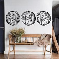 Metall Blumen Wandkunst, Vertikale Wand-Dekor, Horizontale Florale Wandbehänge, Gold Wand-Dekor von SiaMetalWallDecor