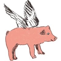 Fliegendes Schwein Wandsticker von SianZeng