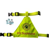 Warndecke Für Hunde Neongelb & Neonorange - „Suchhund" Sicherheitsdecke Mit Warnaufdruck Sichtbare Hundedecke Rettungshunde von SibasHundewelt