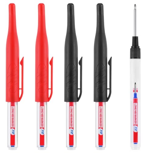 Sibba 4x Tieflochmarker Bohrlochmarker Markierstifte 30mm Langlochmarker Mehrzweck-Markierstiftset für Tiefe Löcher Marker Wasserfeste Markierungsstifte Drill Hole Marker Holzmarker Baustellen Stift B Sibba 4x Tieflochmarker Bohrlochmarker Markierstifte 30mm Langlochmarker Mehrzweck-Markierstiftset für Tiefe Löcher Marker Wasserfeste Markierungsstifte Drill Hole Marker Holzmarker Baustellen Stift B von Sibba