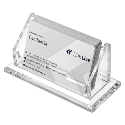 Sibba Visitenkartenhalter Transparentes Acryl Horizontaler Visitenkartenständer Schreibtisch 1 Steckplatz Visitenkartenhalter Schreibtisch Namenskarten Ausstellungs Organizer Für Damen Und Herren Home von Sibba