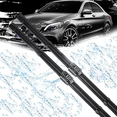 Auto Frontscheibe Scheibenwischerblätter Set Für Mercedes-Benz C-Klasse W205 C180 C200 C220 C250 C300 2015 2016-2020 22 "+ 22",Scheibenwischer Vorne Und Hinten Wischerblätter Set Teile von SibblE