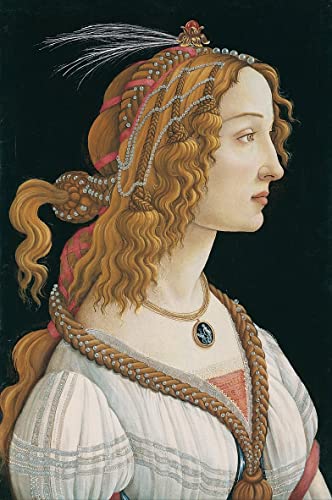 SibeG Leinwand Wandkunst Wandkunst Bild Bekannt Idealisiertes Damenporträt von Sandro Botticelli für Wanddekoration 60x90cm von SibeG