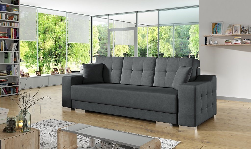 Siblo 3-Sitzer Elegantes Dreisitzer Sofa Malvina mit Schlaffunktion von Siblo