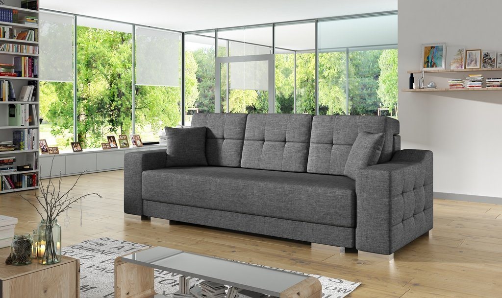 Siblo 3-Sitzer Elegantes Dreisitzer Sofa Malvina mit Schlaffunktion von Siblo