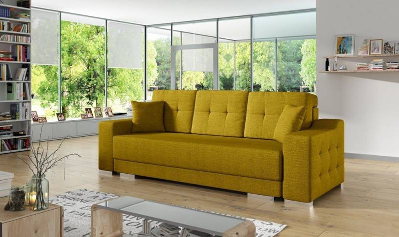 Siblo 3-Sitzer Elegantes Dreisitzer Sofa Malvina mit Schlaffunktion von Siblo