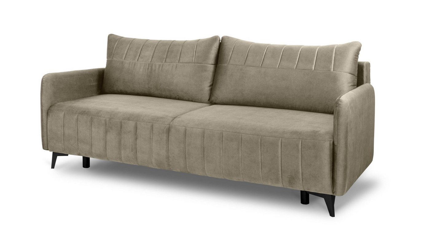 Siblo 3-Sitzer Laurenc, Modernes Sofa mit Bettkasten, Sofa mit Schlaffunktion von Siblo