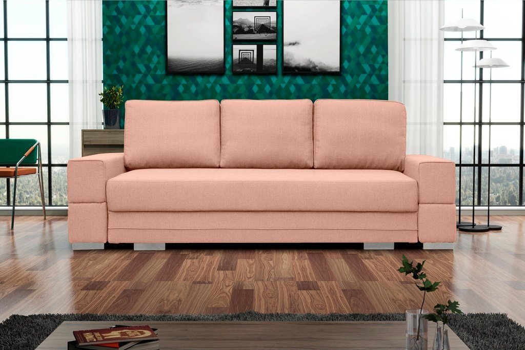 Siblo 3-Sitzer Minimalistisches Dreisitzer Sofa Melania mit Schlaffunktion von Siblo