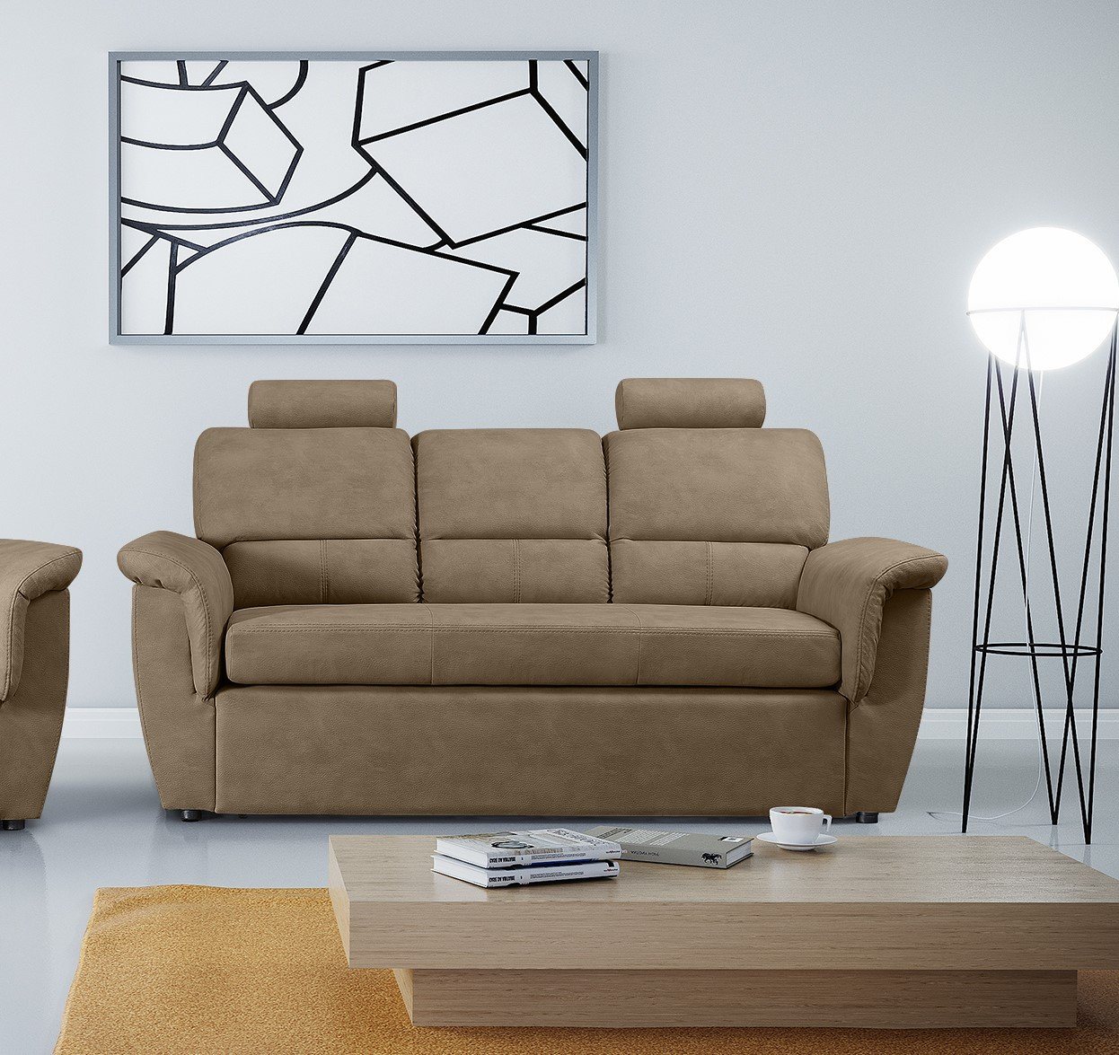 Siblo 3-Sitzer Modernes Dreisitzer Sofa Dayanne mit Schlaffunktion von Siblo