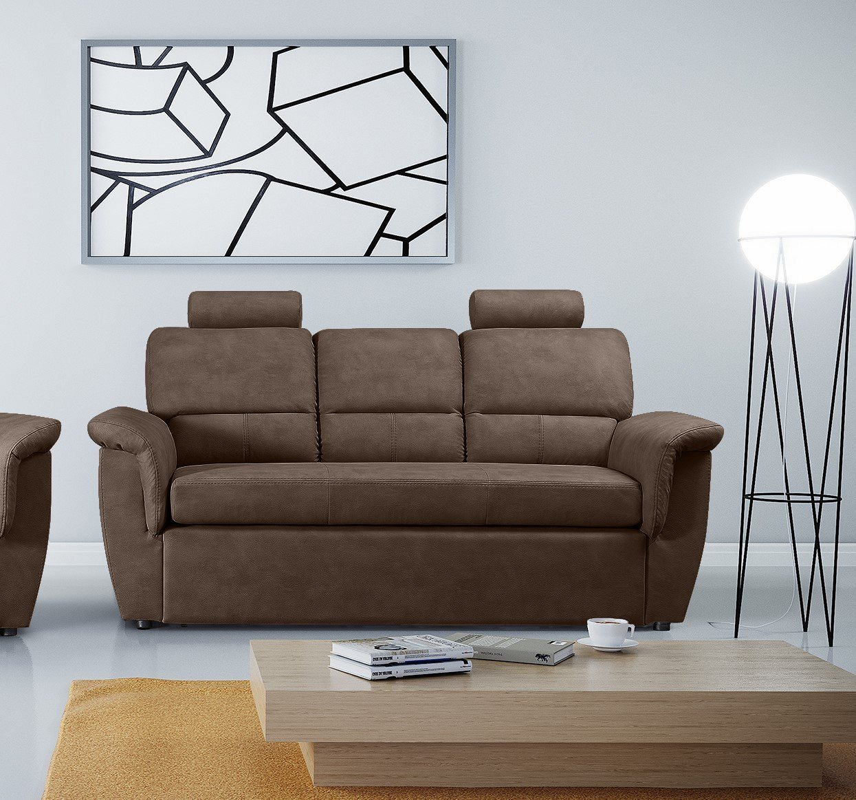 Siblo 3-Sitzer Modernes Dreisitzer Sofa Dayanne mit Schlaffunktion von Siblo
